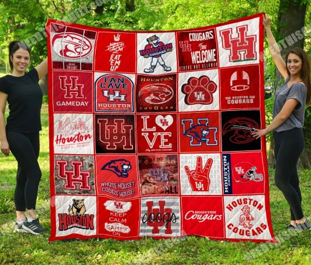 Houston Cougars Ncaa Quilt Blanket Bedding Set