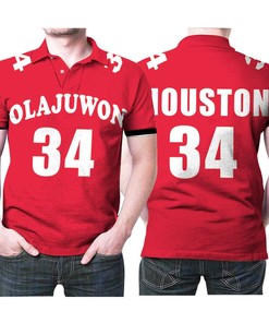 Houston Rockets Hakeem Olajuwon 34 Nba Basketball Hardwood Classics Jersey Red 2019 Jersey Style Gift For Rockets Fans Polo Shirt