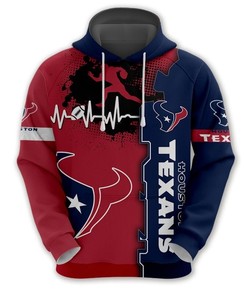 Houston Texans 3D All Over Print Zip Hoodie for Nfl Fans