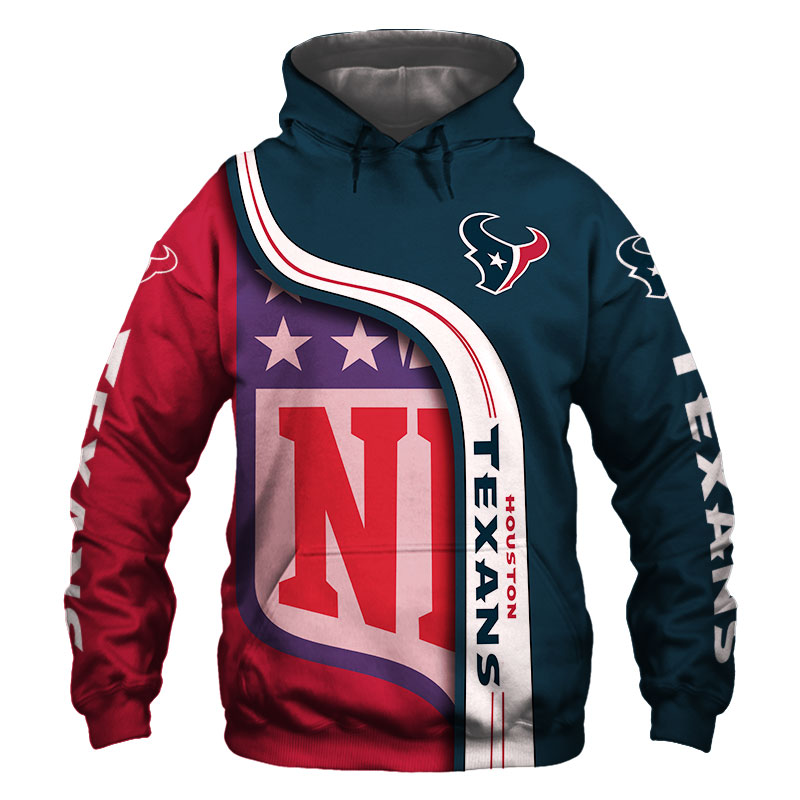 Houston Texans 3D Hoodie Pullover Zip Hoodie Nfl for Fans - Image 3
