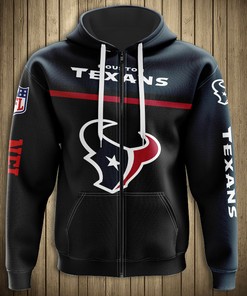 Houston Texans 3D Skull Hoodie Pullover Zip Hoodie for Fans