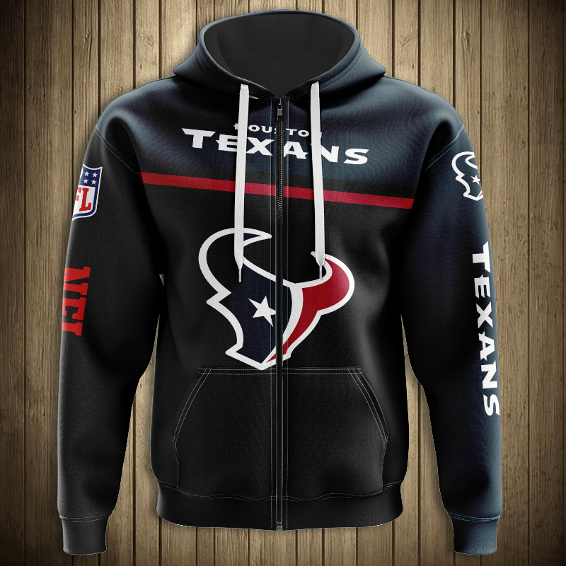Houston Texans 3D Skull Hoodie Pullover Zip Hoodie for Fans