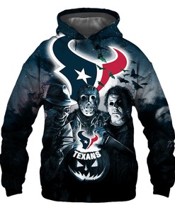 Houston Texans Hoodie 3D Halloween Horror Night Gift for Fans