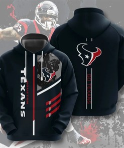 Houston Texans Hoodie 3D Zip Hoodie 3 Lines Graphic Gift for Fans