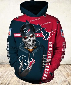 Houston Texans Hoodie 3D Zip Hoodie Cute Deaths Graphic Gifts for Fans