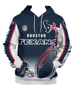 Houston Texans Hoodie 3D Zip Hoodie Cute Flame Balls Graphic Gifts for Fans