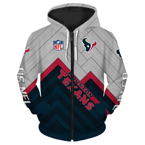 Houston Texans Hoodie 3D Zip Hoodie Pullover Size S-5Xl - Image 2
