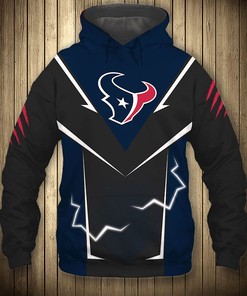 Houston Texans Hoodie Lightning Graphic Gifts for Fans