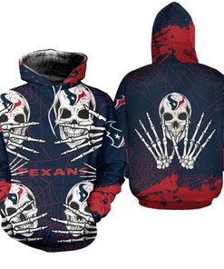 Houston Texans Hoodie Skull for Halloween Graphic