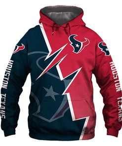Houston Texans Hoodie Zigzag Graphic Zip Hoodie Gift for Fans