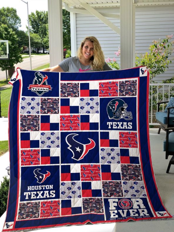 Houston Texans Logo Pattern Collection Quilt Blanket Bedding Set
