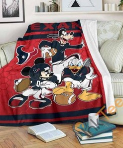 Houston Texans Team Sherpa Fleece Blanket Gifts for Family, for Couple