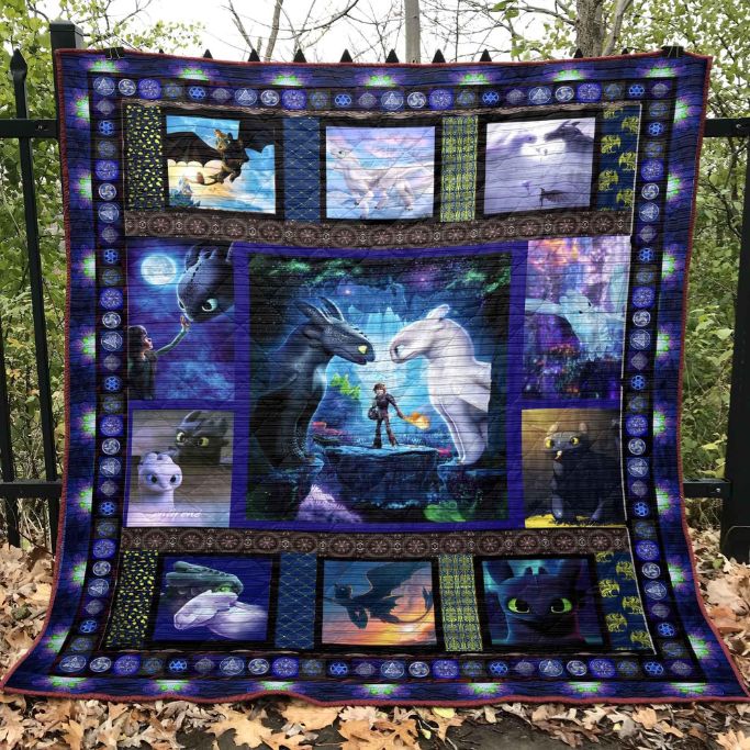 How To Train Your Dragon Quilt Blanket Bedding Set for Fans