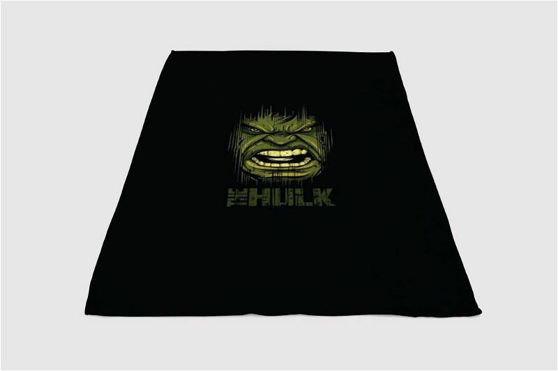 Hulk Face Sherpa Fleece Blanket Gifts for Family, for Couple