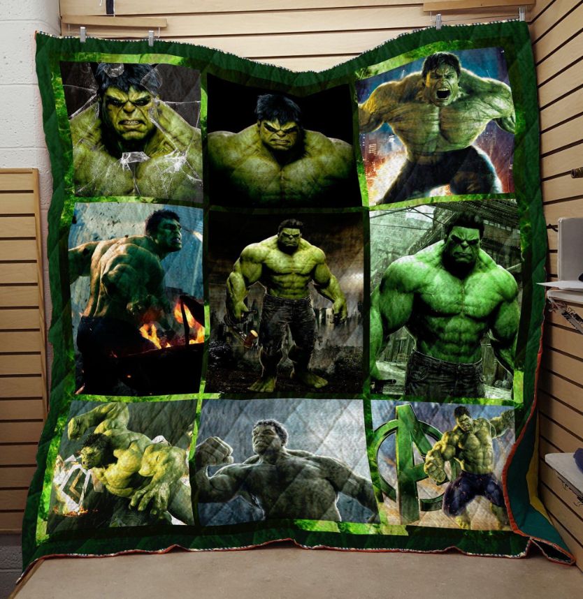 Hulk Superhero Quilt Blanket Bedding Set for Home Décor
