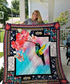 Hummingbird Hibiscus Perfect Gifts For Hummingbird Lover Quilt Blanket Bedding Set