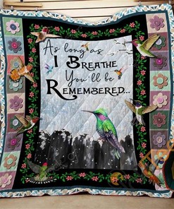 Hummingbird Quilt Blanket Bedding Set With Pilliwcase Option Ver4