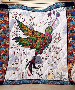 Hummingbird Quilt Blanket Bedding Set With Pillowcase Option