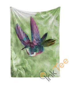 Hummingbird Sherpa Fleece Blanket Gifts for Bird Lovers
