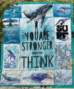 Humpback Whale You Are Stronger Than You Think Quilt Blanket Bedding Set