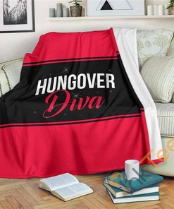 Hungover Diva Sherpa Fleece Blanket Gifts for Family, for Couple