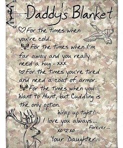 Hunting Dad I Love You Always Forever Blanket For Dad Birthday