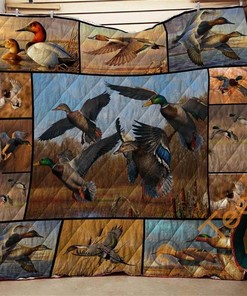 Hunting Duck Personalized Quilt Blanket and Bedding Set