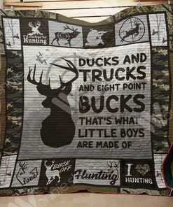 Hunting Ducks And Trucks And Eight Point Bucks Perfect Gifts For Hunting Lover Quilt Blanket Bedding Set