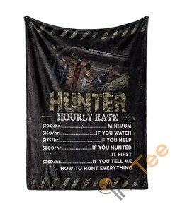 Hunting Hourly Rate 1910 Sherpa Fleece Blanket Gifts for Family, for Couple