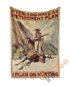 Hunting Is My Retirement Plan Sherpa Fleece Blanket Gifts for Family, for Couple
