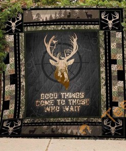 Hunting Quilt Blanket And Bedding Set Option