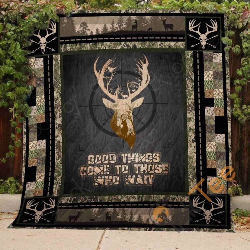 Hunting Quilt Blanket And Bedding Set Option