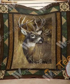 Hunting Quilt Blanket Bedding Set With Pillowcase Option
