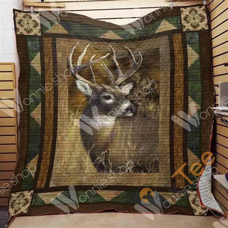 Hunting Quilt Blanket Bedding Set With Pillowcase Option