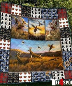 Hunting Sport Quilt Blanket Bedding Set