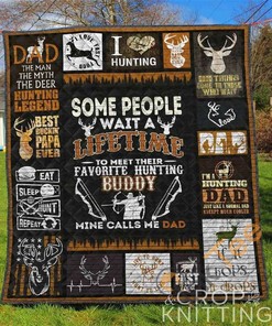 Hunting-Themed Personalized Quilt Blanket Bedding Set