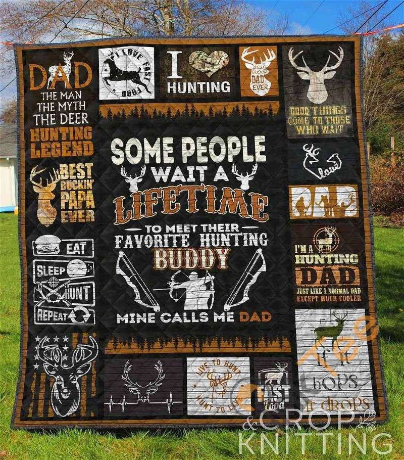 Hunting-Themed Personalized Quilt Blanket Bedding Set