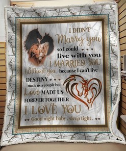 Husband And Wife Love Made Us Forever Together Horse Quilt Blanket Bedding Set