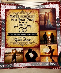 Husband And Wife Preparing Myself To Be Your Last Wedding Valentine's Day Perfect Gifts For Couple Quilt Blanket Bedding Set