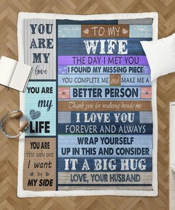 Husband To Wife Fleece Blanket Quilt Blanket Bedding Set Gift For Wife
