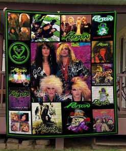 Hvt0308 Quilt Blanket Bedding Set Poison Rock Band