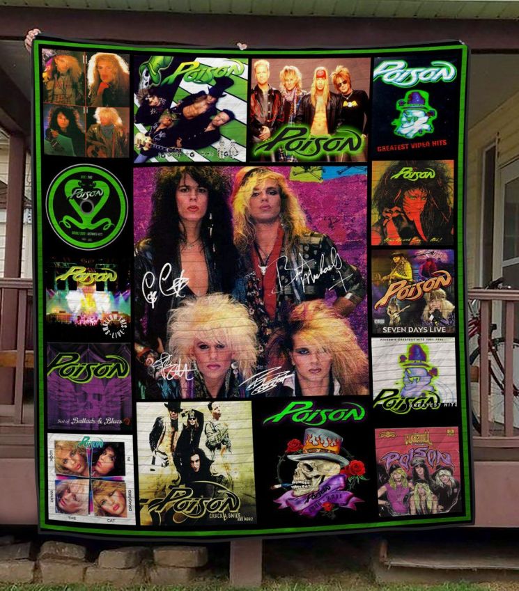 Hvt0308 Quilt Blanket Bedding Set Poison Rock Band