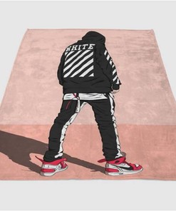 Hypebeast Pink Sherpa Fleece Blanket Gifts for Family, for Couple