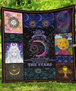 I Am A Child Of Sun And Moon Gift Idea Quilt