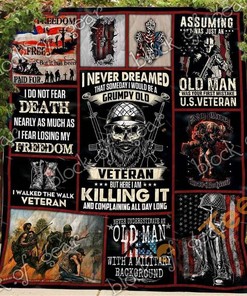 I Am A Grumpy Old Veteran Quilt Blanket Bedding Set