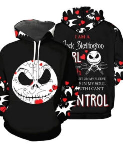 I Am A Jack Skellington Girl 3D Hoodie