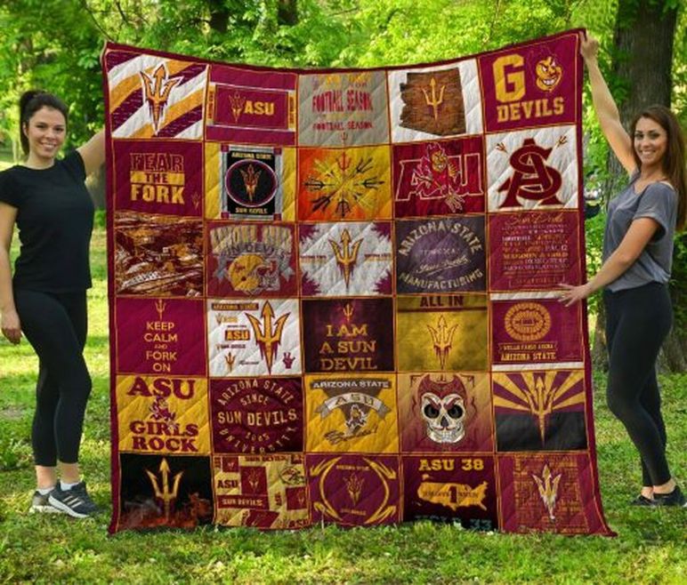 I Am A Sun Devil Ncaa Arizona State Sun Devils Quilt Blanket Bedding Set