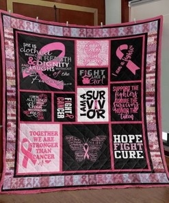 I Am A Survivor Breat Cancer Awareness Quilt Blanket Bedding Set