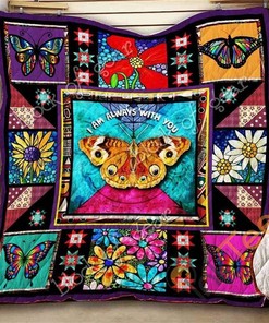 I Am Always With You, Butterfly Quilt Blanket Bedding Set