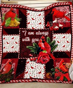 I Am Always With You, Cardinal Quilt Blanket Bedding Set